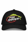 Fish Harder Logo Embroidered Hat